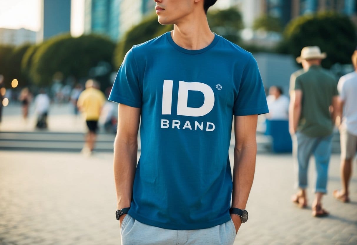 En person iført ID brand t-shirt og sandaler opgraderer deres sommerstil